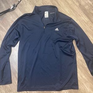 Navy Blue Long Sleeve Adidas Quarter Zip